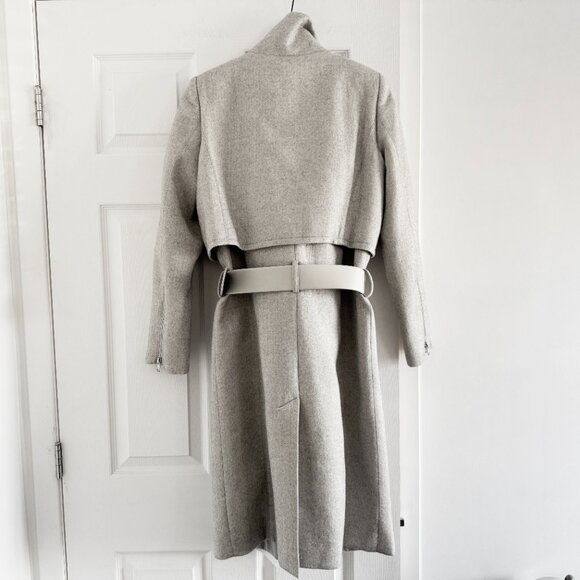 Helmut Lang grey belted coat, size Small - Picture 8 of 8